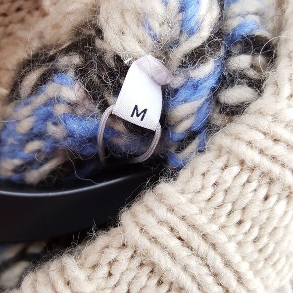 NN07 Sweater Mens Medium Cream Pullover Crew Fair Ilse Wool Alpaca STEIN $370 - Picture 8 of 11